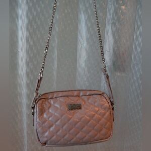 Bella Russo Champagne Quilted Crossbody Clutch NWOT